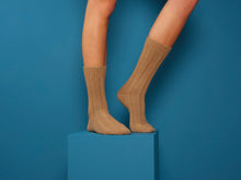 Load image into Gallery viewer, Recycled Wool Mix Ankle Sock - Camel
