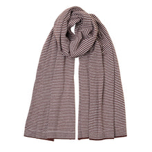 Load image into Gallery viewer, Cashmere Fine Stripe Scarf - Brown/Camel
