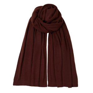 Cashmere Fine Stripe Scarf - Brown/Camel