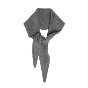 Grey Cashmere Diamond Skinny Scarf