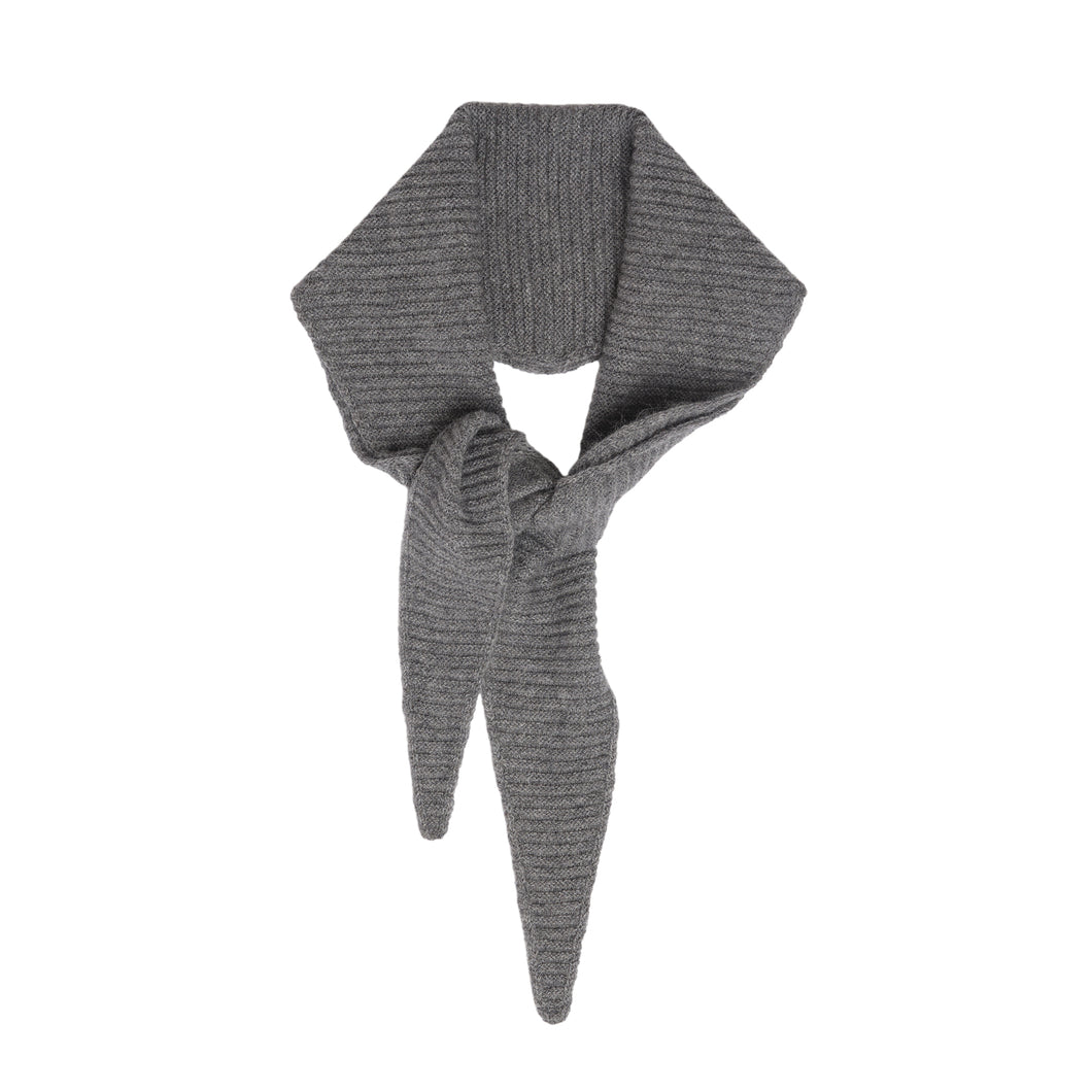 Grey Cashmere Diamond Skinny Scarf