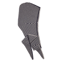 Load image into Gallery viewer, Bonnet Stripe Cashmere Hat - NavyWhite
