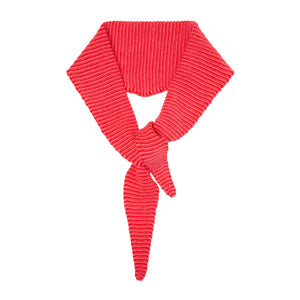 Red/ Fine Stripe Cashmere Diamond Skinny Scarf