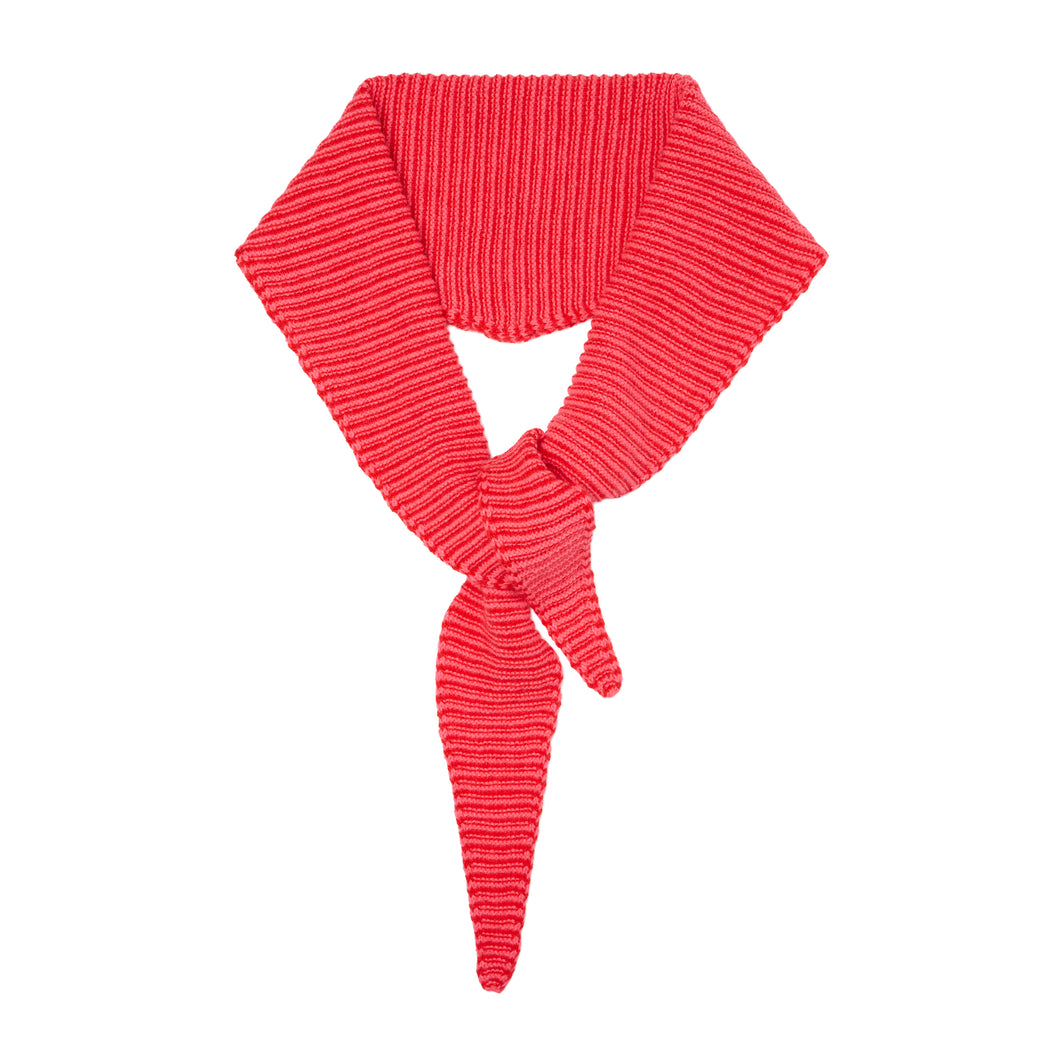 Red/ Fine Stripe Cashmere Diamond Skinny Scarf