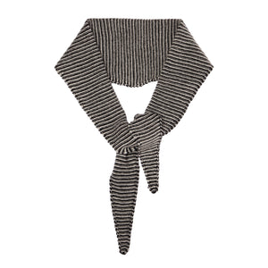 Navy/White Fine Stripe Cashmere Diamond Skinny Scarf