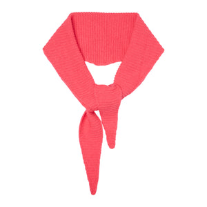Neon Pink Cashmere Diamond Skinny Scarf