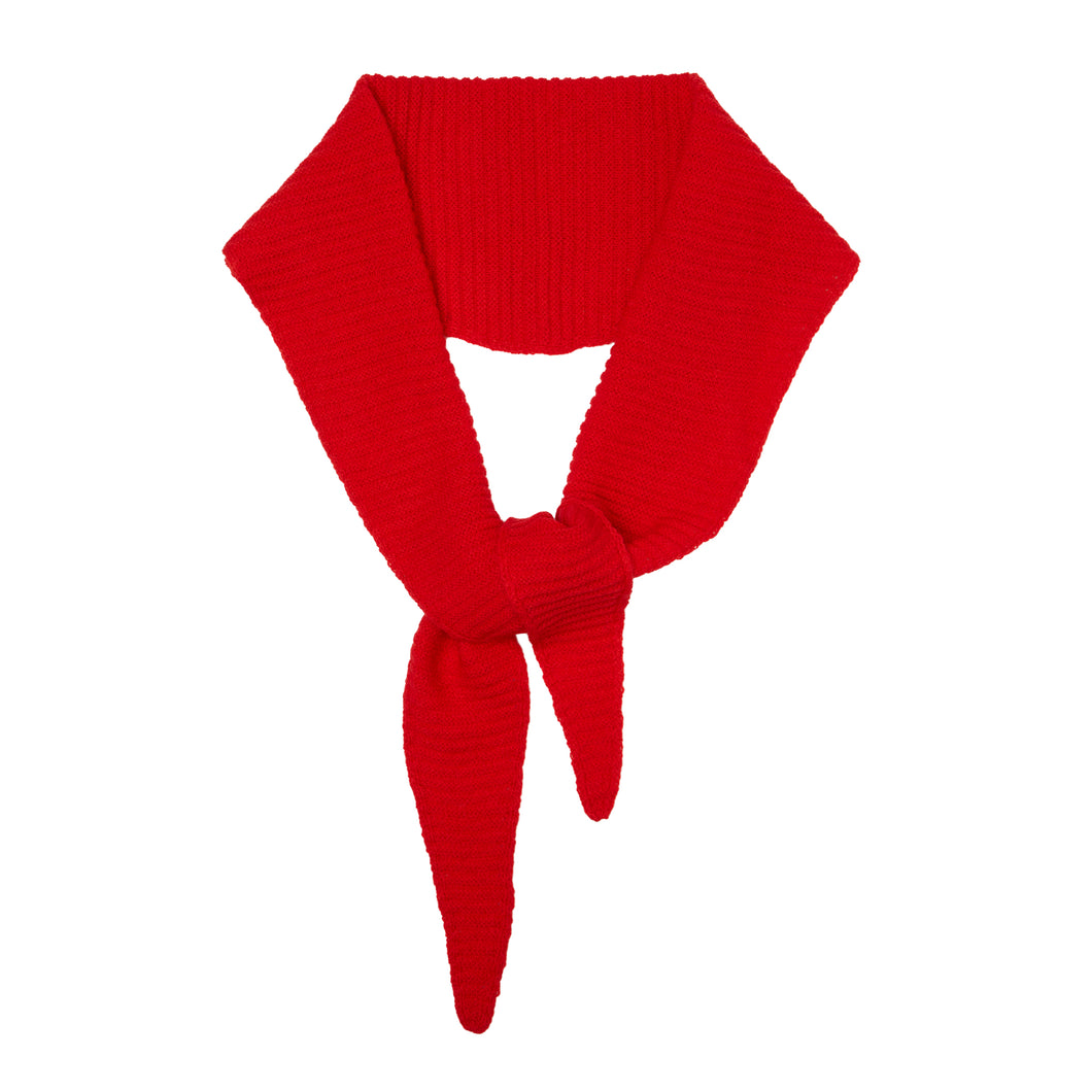 Red Cashmere Diamond Skinny Scarf