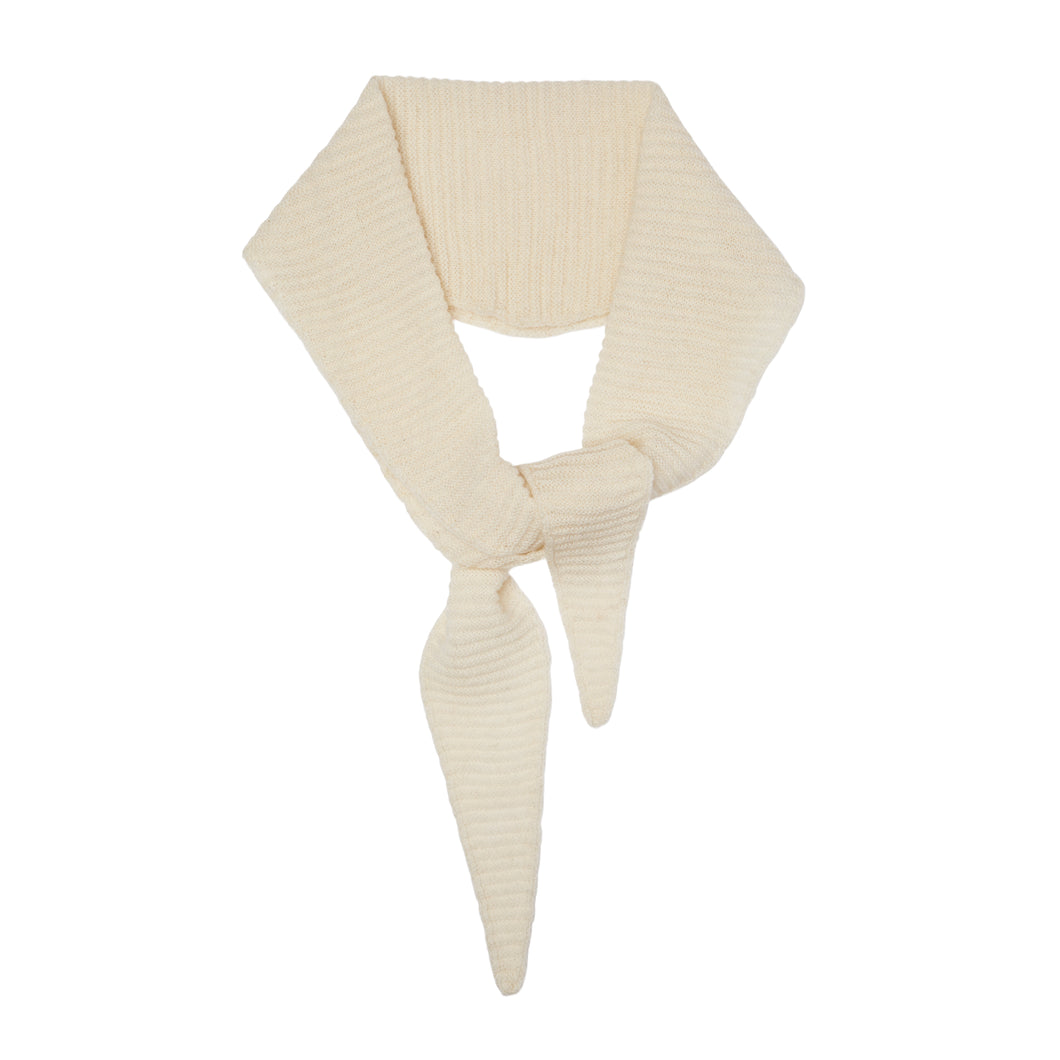 Cream Cashmere Diamond Skinny Scarf