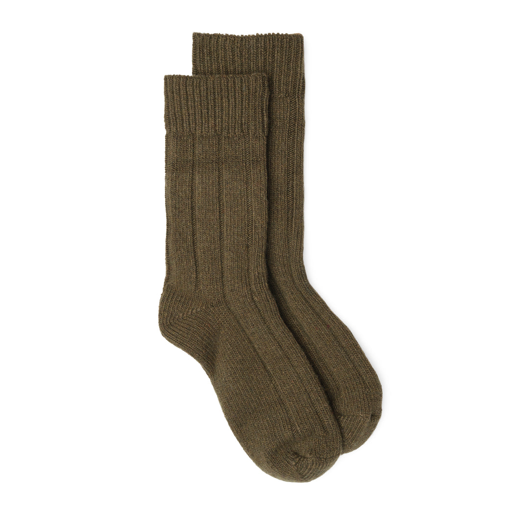 NEW Recycled Wool Mix Ankle Sock - Khaki