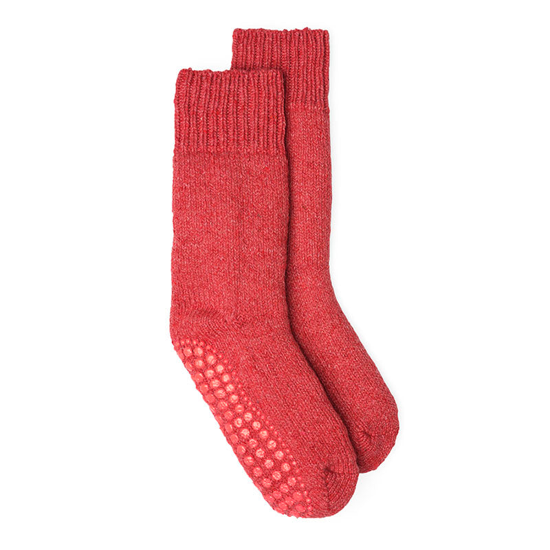 Slipper Socks Plain - Pink/Pink