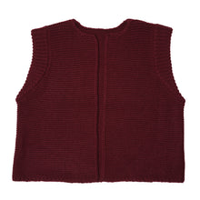 Load image into Gallery viewer, Burgundy Merino Knitted Waistcoat
