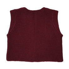 Load image into Gallery viewer, Burgundy Merino Knitted Waistcoat
