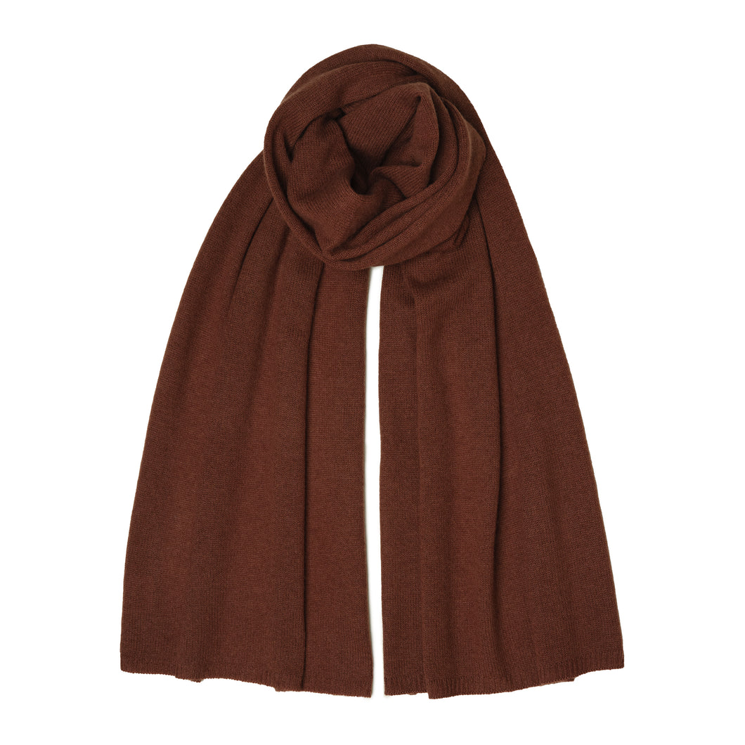 Brown Nepal Cashmere/Merino Scarf