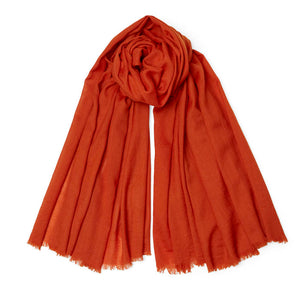 Super Fine Woven XL Scarf - Burnt Orange