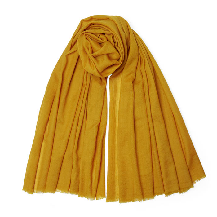 Super Fine Woven XL Scarf - Ochre