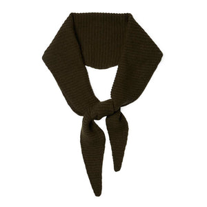 Khaki Cashmere Diamond Skinny Scarf