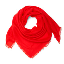 Load image into Gallery viewer, Plain Pashmina Square  - Bright Red
