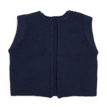 Load image into Gallery viewer, Navy Merino Knitted Waistcoat
