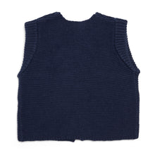 Load image into Gallery viewer, Navy Merino Knitted Waistcoat
