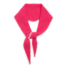 Load image into Gallery viewer, Stitch Edged Cashmere Diamond Skinny Scarf - Bright Pink
