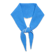Load image into Gallery viewer, Stitch Edged Cashmere Diamond Skinny Scarf - Bright Cornflower Blue

