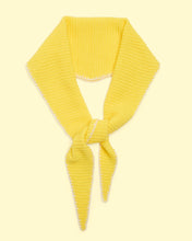 Load image into Gallery viewer, Stitch Edged Cashmere Diamond Skinny Scarf - Bright Yellow
