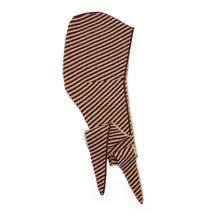 Load image into Gallery viewer, Bonnet Stripe Cashmere Hat - Brown/Camel
