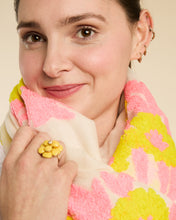 Load image into Gallery viewer, Mexican Flower Pashmina - Cream/Pink/Yellow
