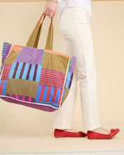 Load image into Gallery viewer, Patchwork Print Cotton Tote
