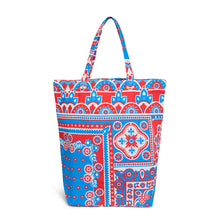 Load image into Gallery viewer, Bandana Cotton Tote - Blue &amp; Red
