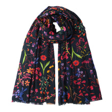 Load image into Gallery viewer, Flower Printed Pashmina - Navy
