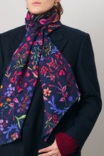 Load image into Gallery viewer, Flower Printed Pashmina - Navy
