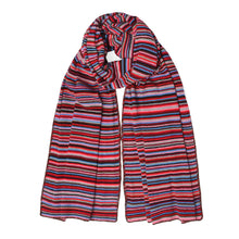 Load image into Gallery viewer, Cashmere Fine Stripe Scarf - Multicolour
