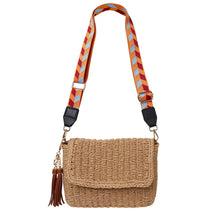 Load image into Gallery viewer, Woven Cross Body Bag with Strap - Natural
