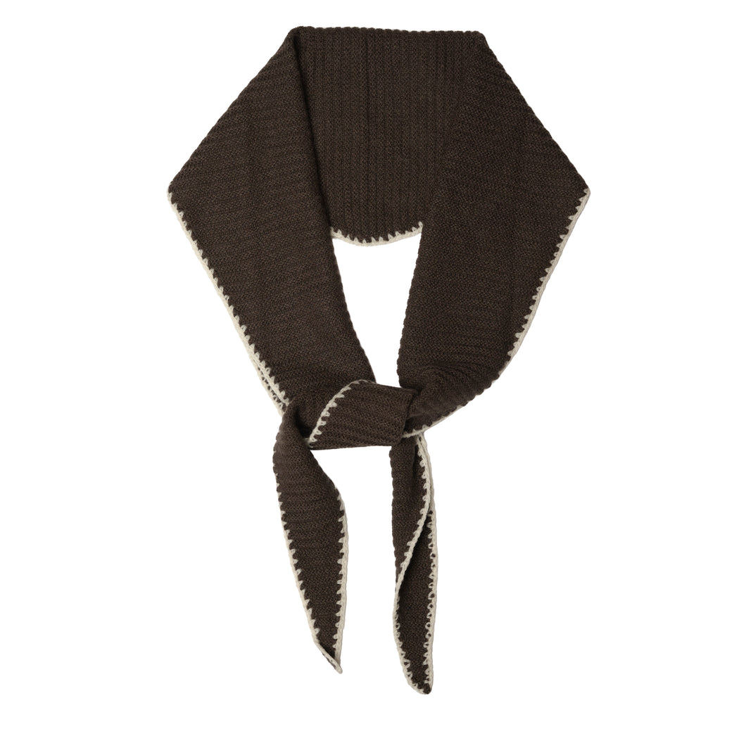 NEW Cashmere Diamond Skinny Scarf - Mole