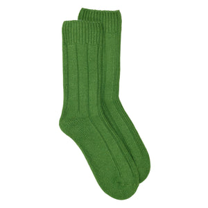 Plain Recycled Wool Ankle Sock - Green