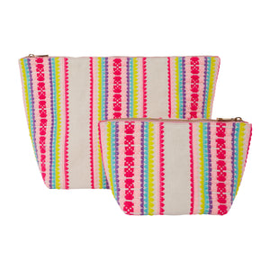 Pink/Cream Make-Up Bag