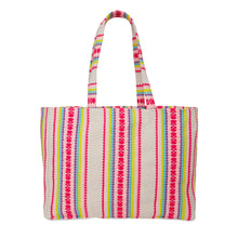 Load image into Gallery viewer, Pink/Cream Beach Bag

