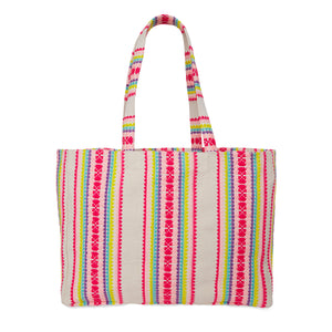 Pink/Cream Beach Bag