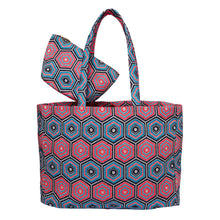 Load image into Gallery viewer, Pink/Navy Beach Bag
