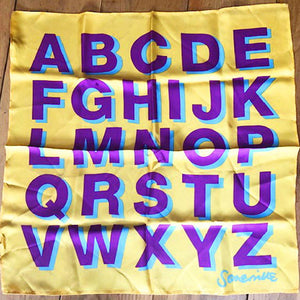 Silk Small Alphabet Square - Yellow