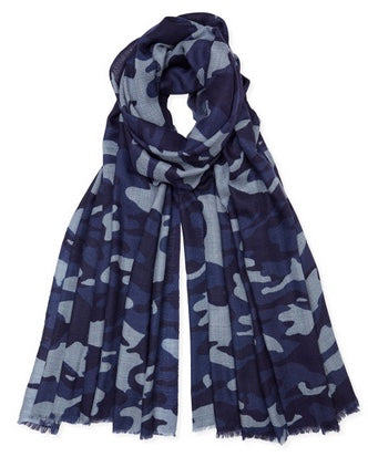 Camouflage Pashmina - Navy