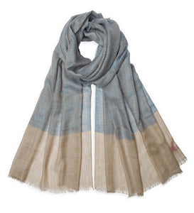 Bonny Pashmina - Blue/Natural