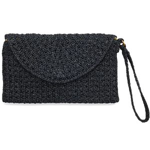 Crochet Purse - Black/Lurex/Navy