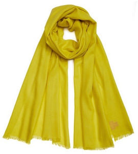 Plain Pashmina - Neon Yellow
