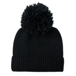 Cashmere Bobble Hat Black