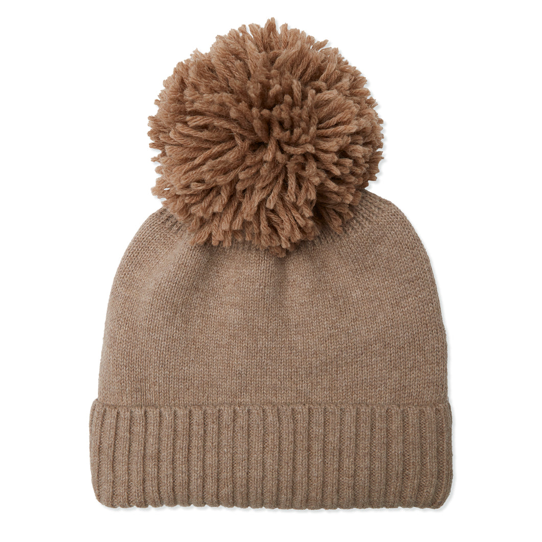 Cashmere Bobble Hat Camel