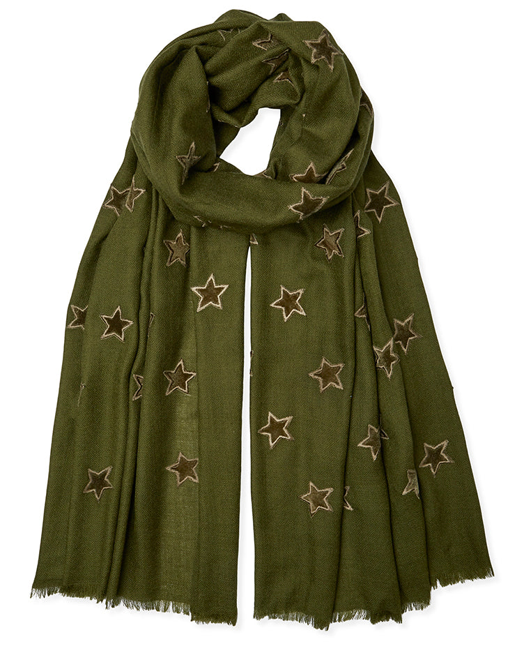 Velvet Star Pashmina - Khaki