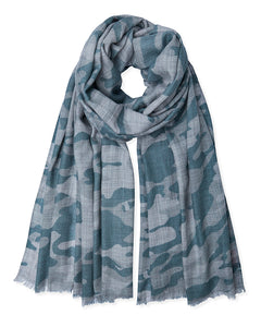 Camouflage Pashmina - Pale Grey