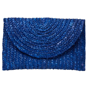 Straw Clutch - Blue